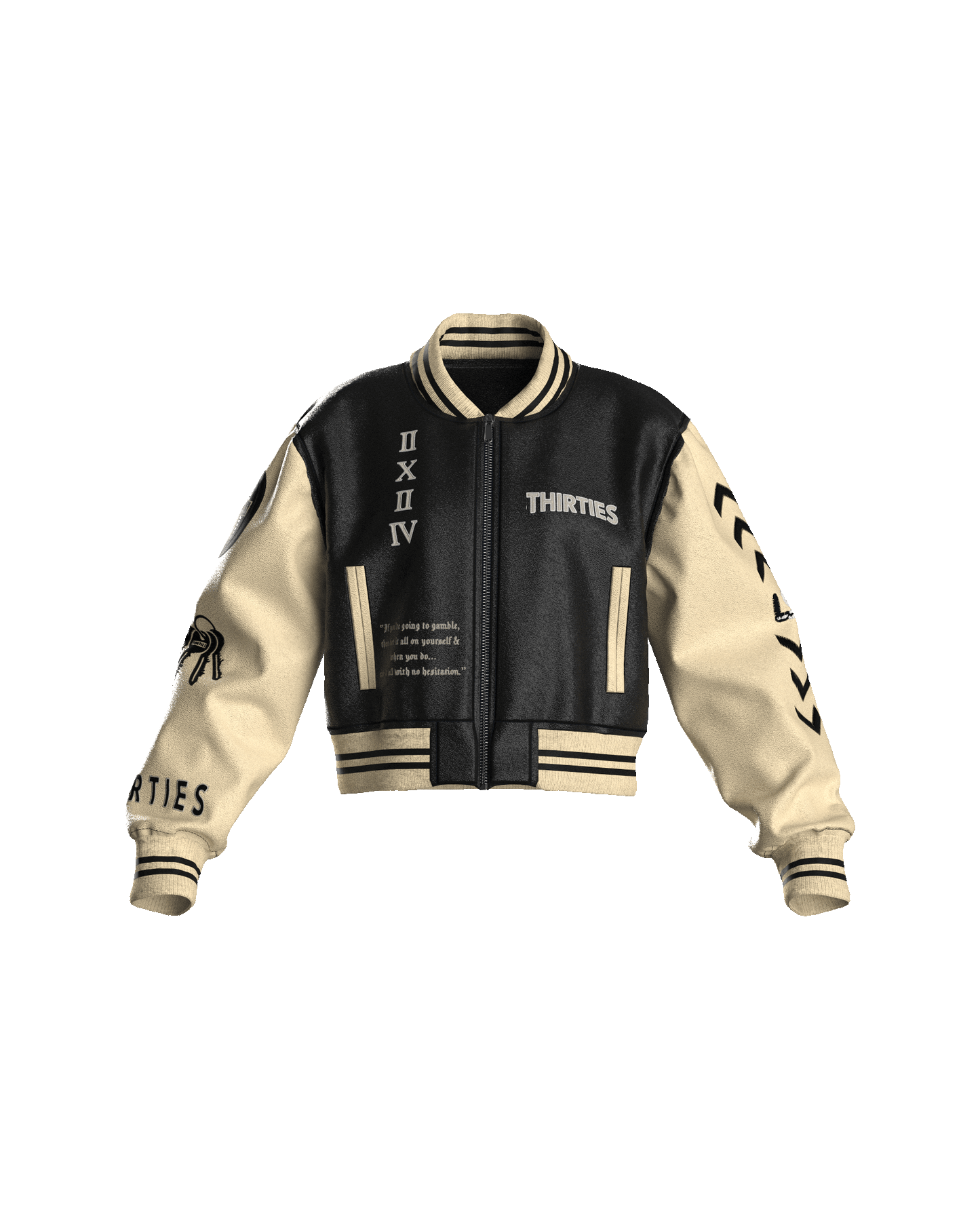ONYX BONE CROPPED JACKET