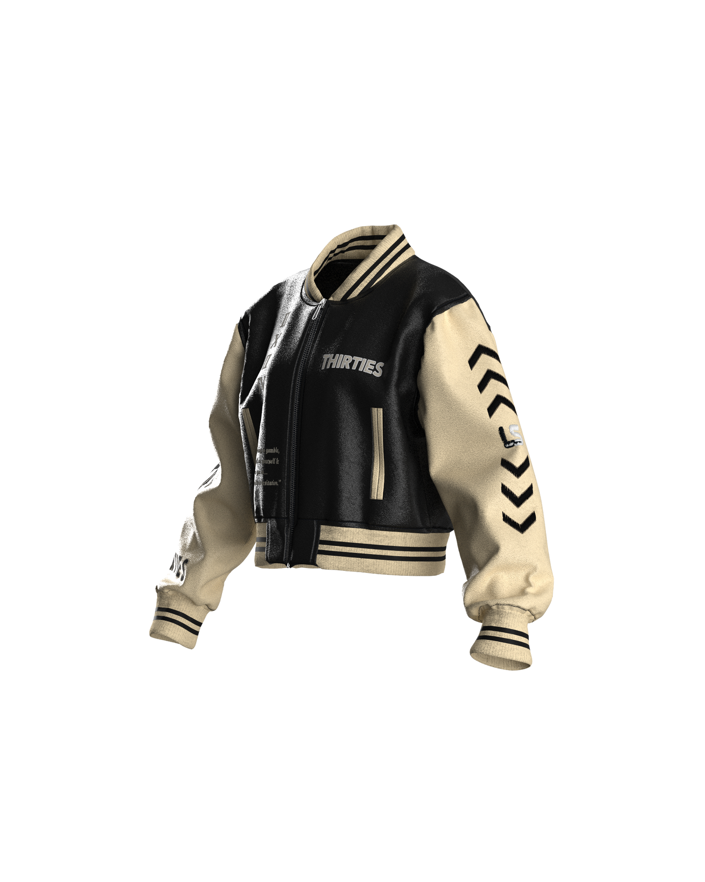 ONYX BONE CROPPED JACKET