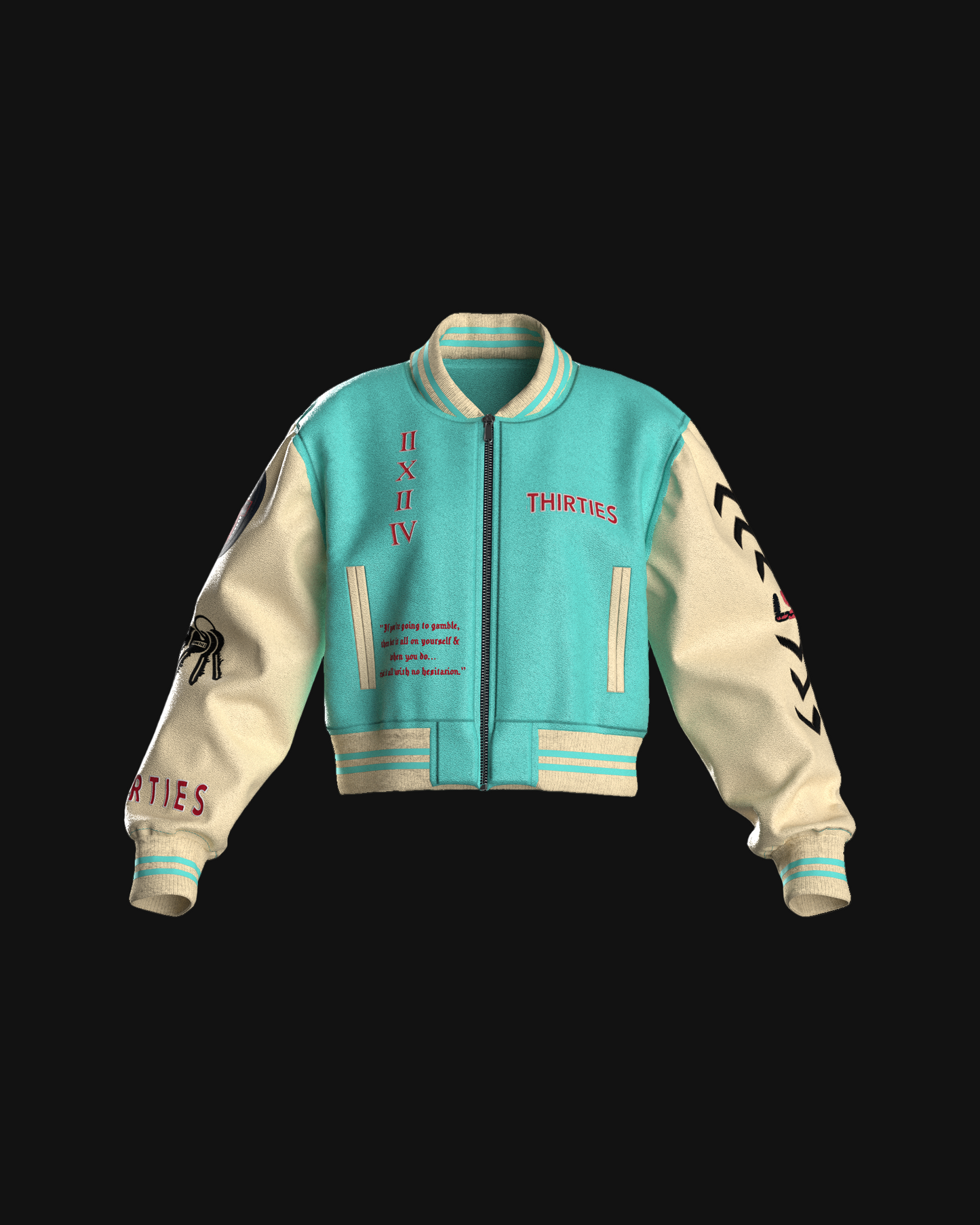 MYNT BONE CROPPED JACKET