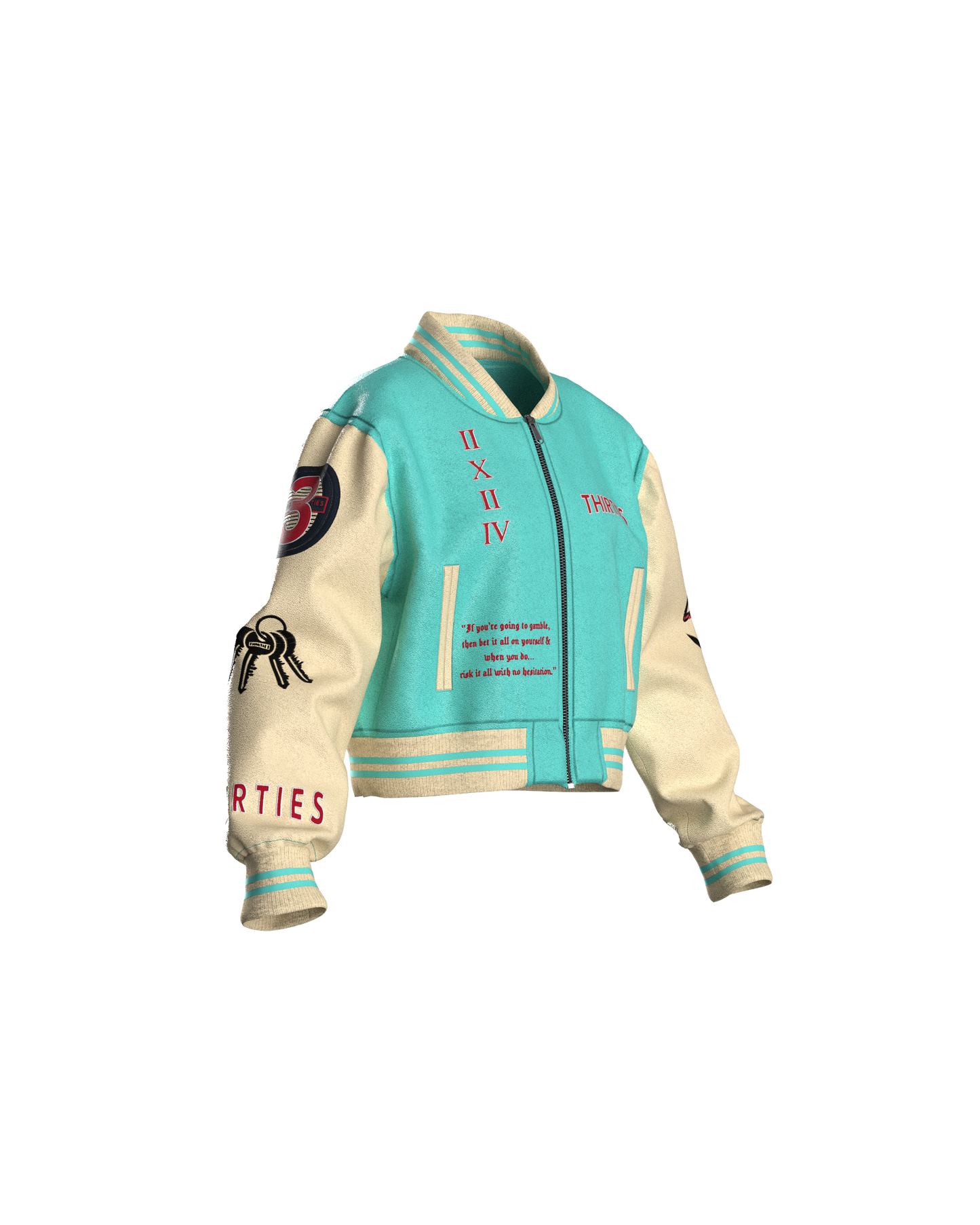 MYNT BONE CROPPED JACKET